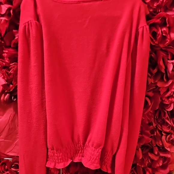 In Girl NWT Girls Stylish Red SoftvLong Sleeve Top Size Small 7/8 - Picture 9 of 9